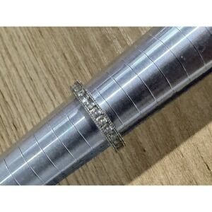 Dainty Delicate Wedding Ring Eternity Band 925 Silver Sterling Sz 7